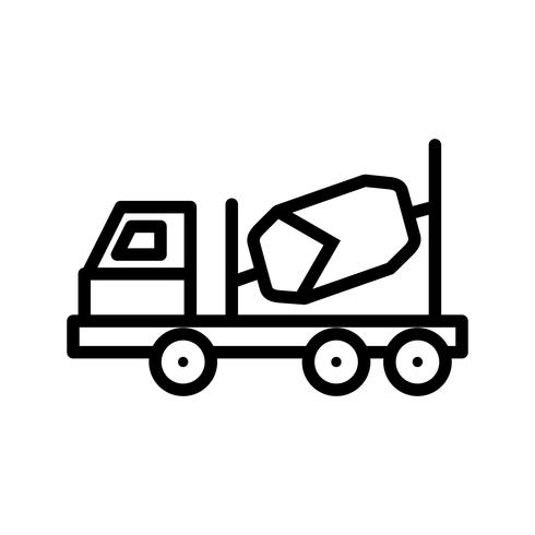 Vector betonnen mixer pictogram