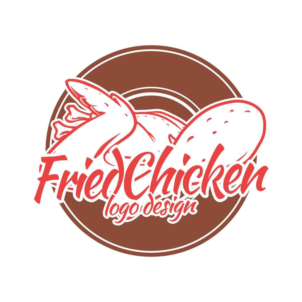 gebakken kip logo ontwerp sjabloon vector