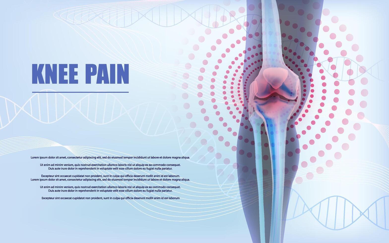 knie pijn Verlichting, botten de van knie vector