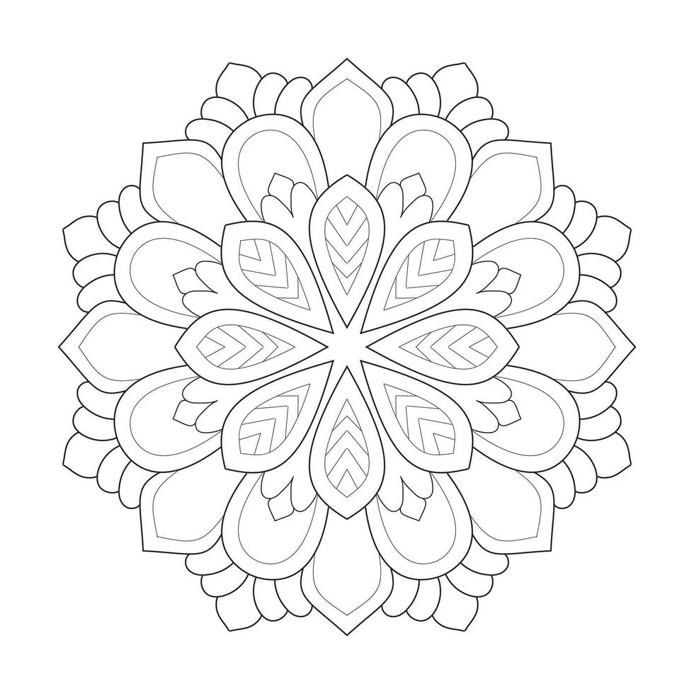 bloemen ontwerp makkelijk mandala kleur boek bladzijde vector het dossier