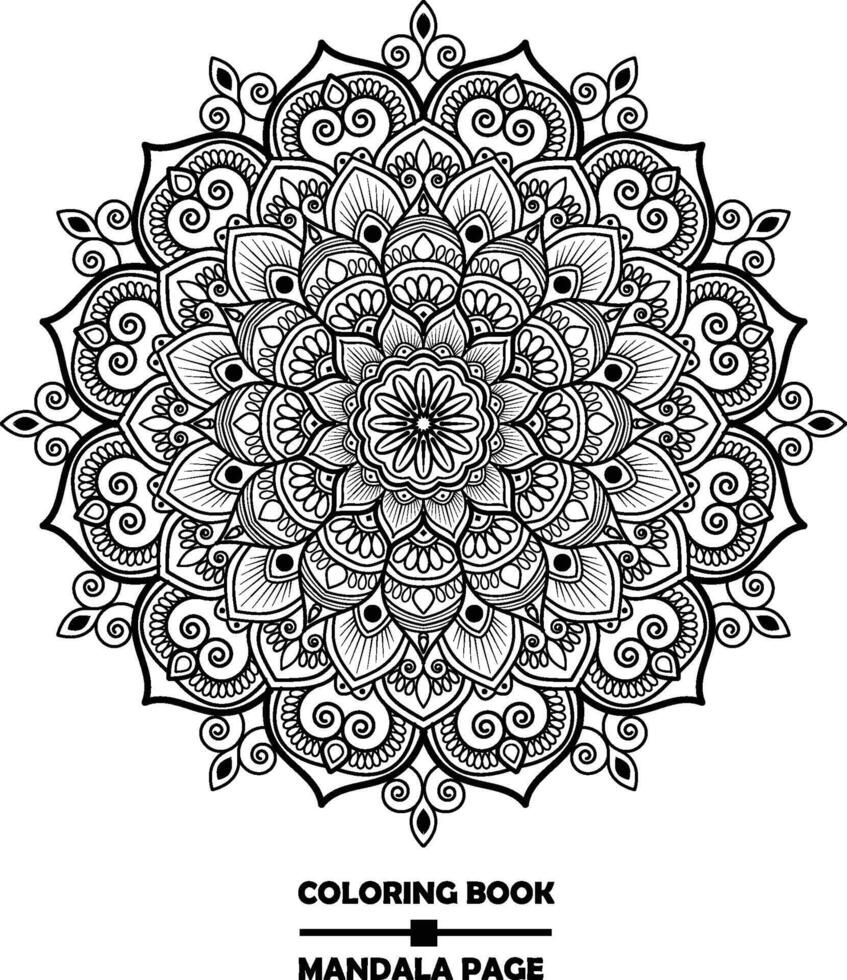 kleur boek standaard mandala ontwerp vector