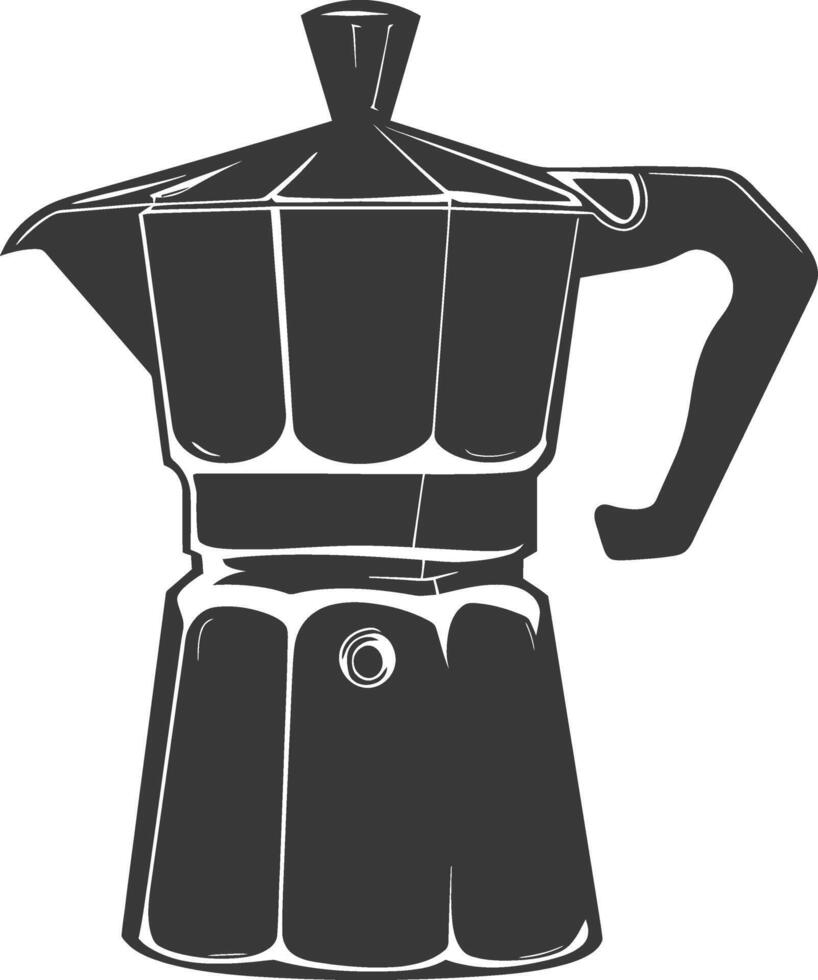 ai gegenereerd silhouet koffie maker zwart kleur enkel en alleen vector