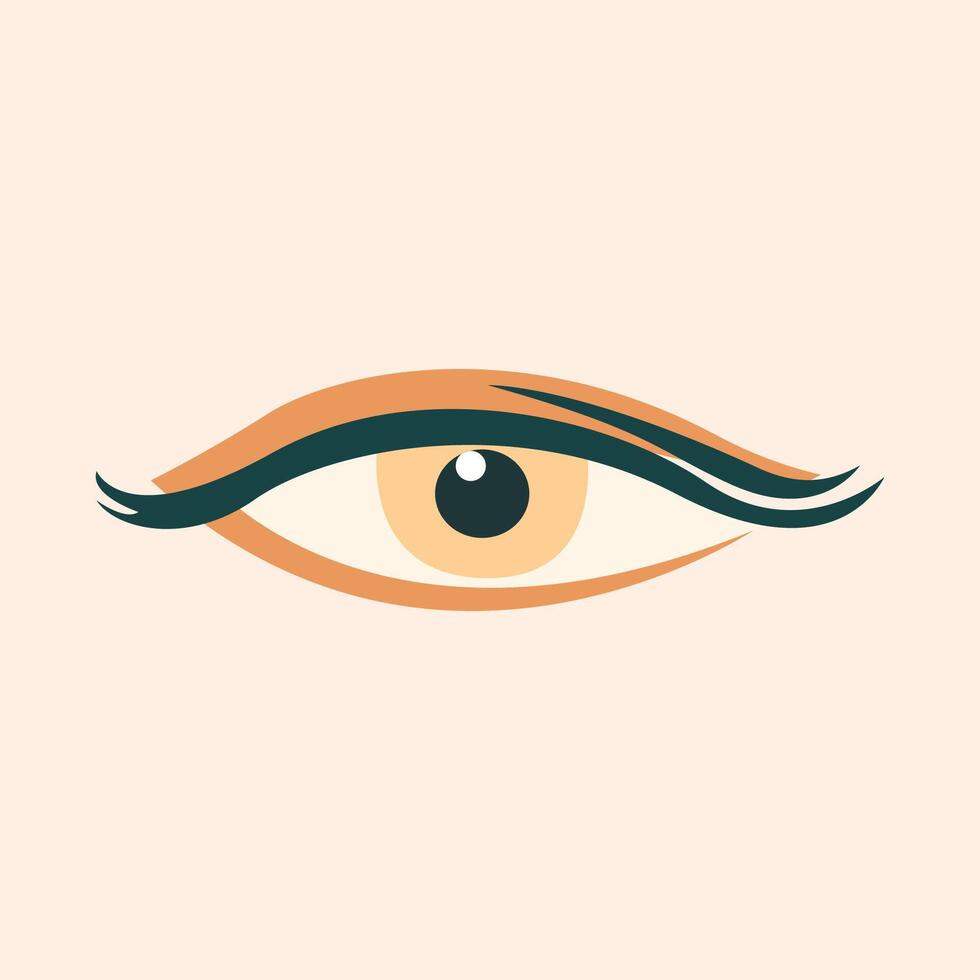 geel oog geïsoleerd vlak illustratie. perfect voor verschillend kaarten, textiel, web plaatsen, apps vector