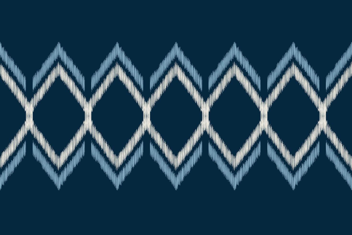 traditioneel etnisch ikat motief kleding stof patroon meetkundig stijl.afrikaans ikat borduurwerk etnisch oosters patroon blauw achtergrond behang. abstract,vector,illustratie.textuur,frame,decoratie. vector