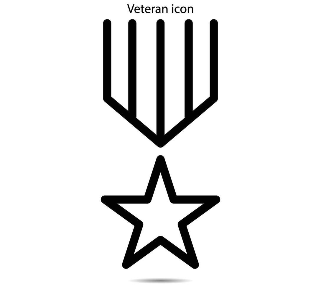 veteraan icoon, vector illustrator