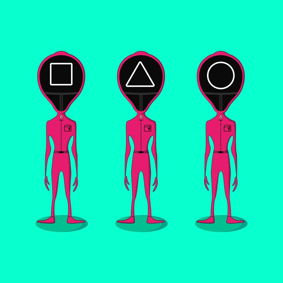 schattige alien met inktvis games illustratie cartoon vector pictogram. cartoon stijl vector pictogram concept