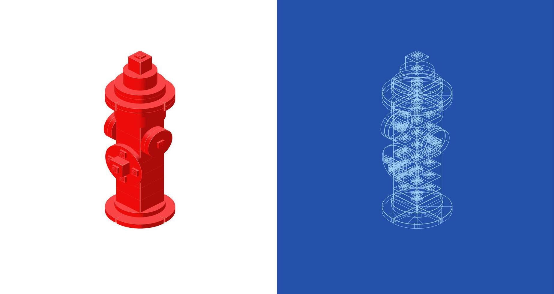 brand hydrant project voor afdrukken en decoratie. vector clip art.