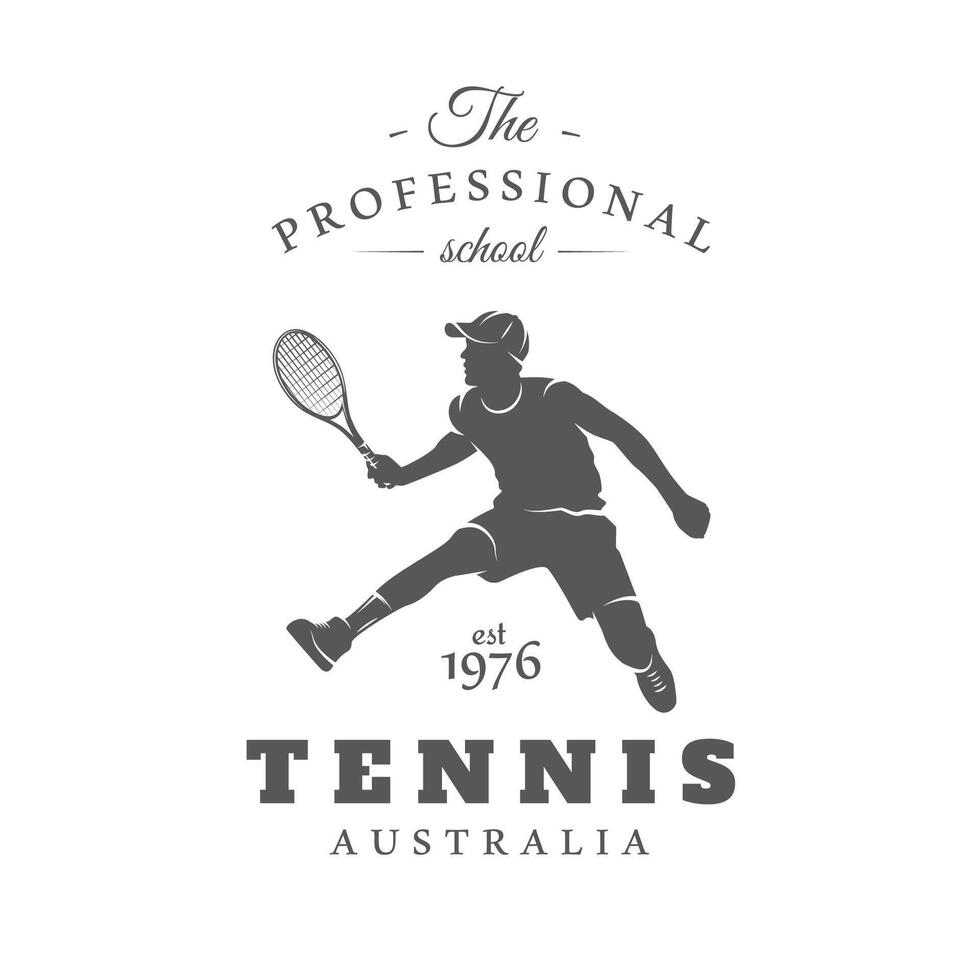 tennis etiket geïsoleerd Aan wit achtergrond vector