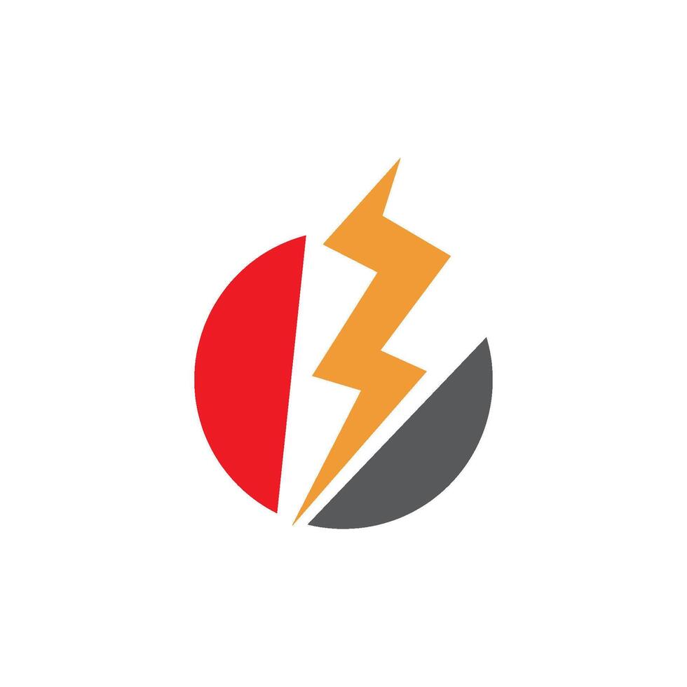 macht bliksem macht energie logo vector