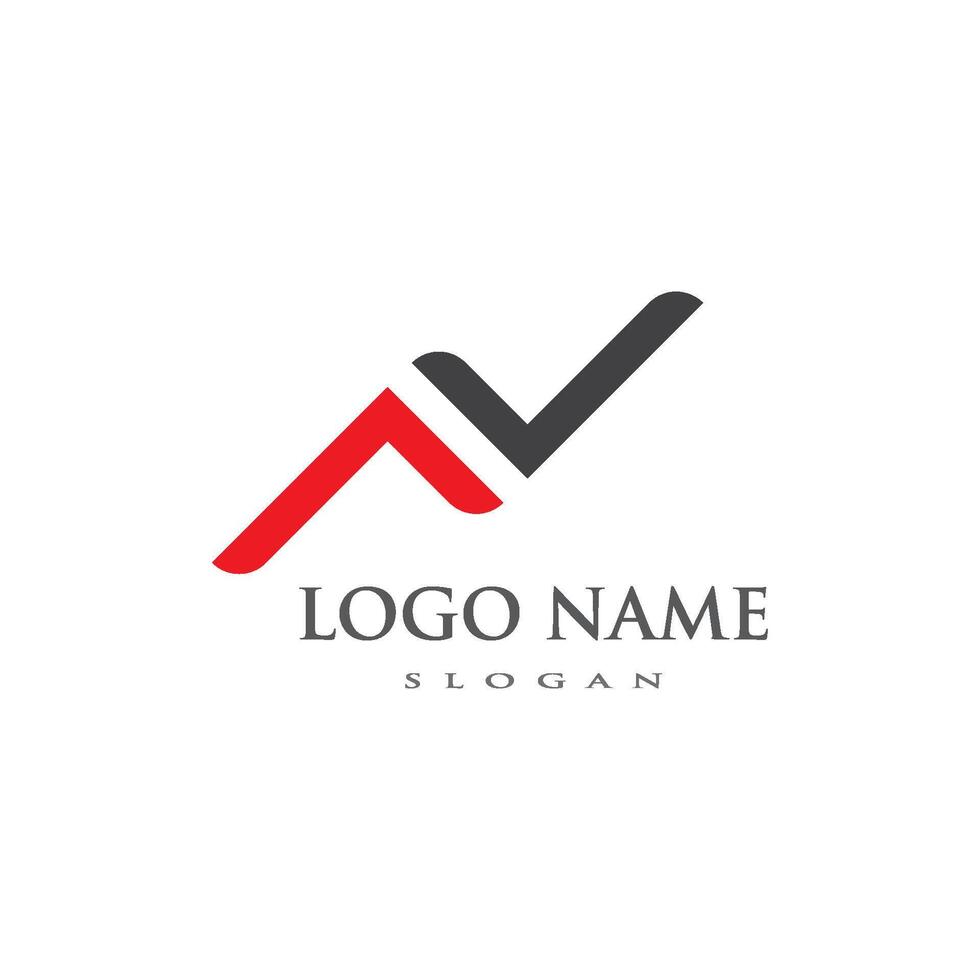 een v of n brief logo vector