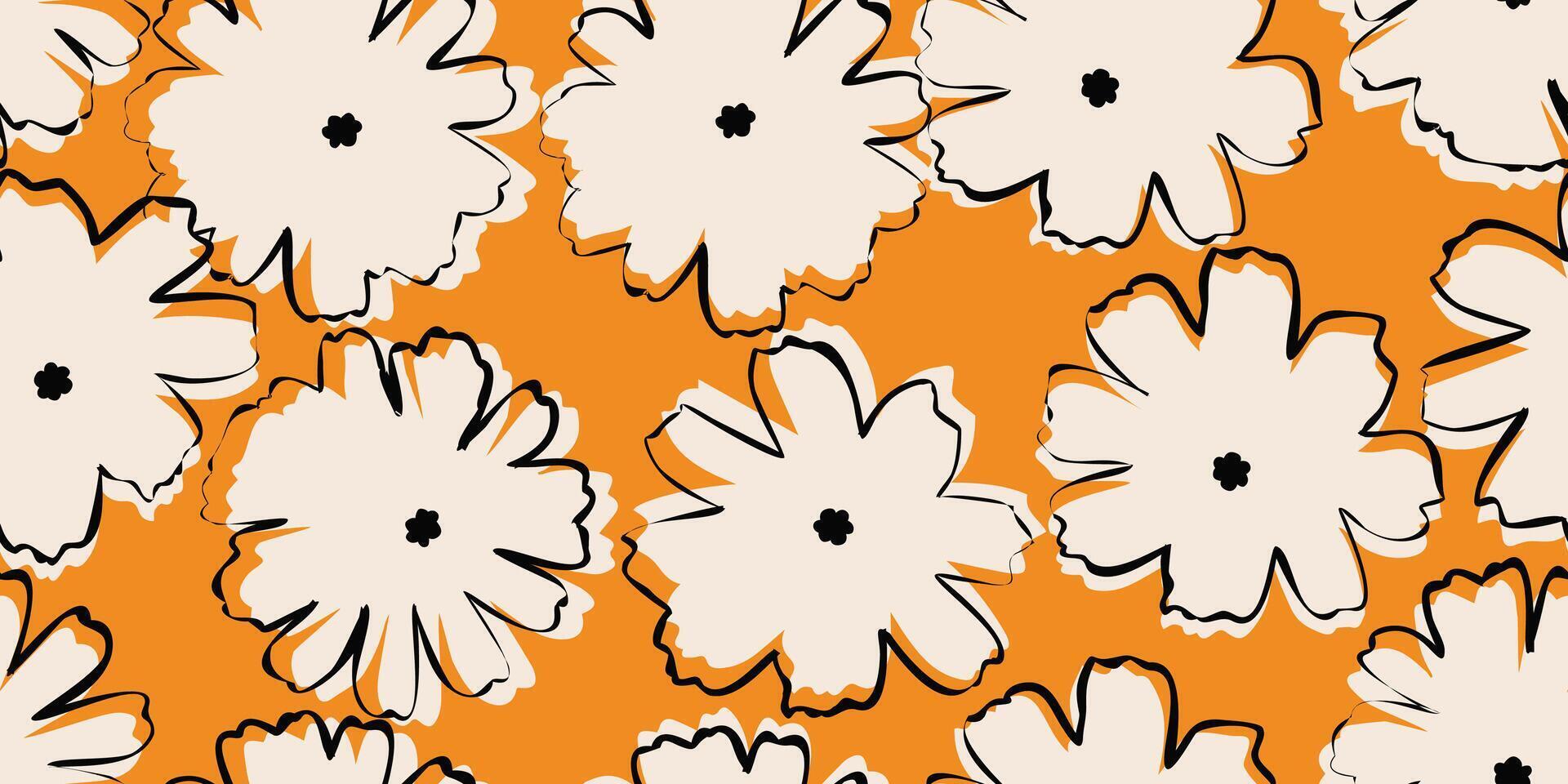 exotisch hand- getrokken bloemen, naadloos patronen met bloemen voor kleding stof, textiel, kleding, omhulsel papier, omslag, banier, huis decor, abstract achtergronden. vector illustratie.