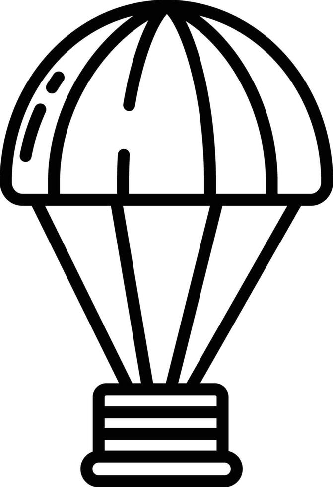 parachute schets vector illustratie