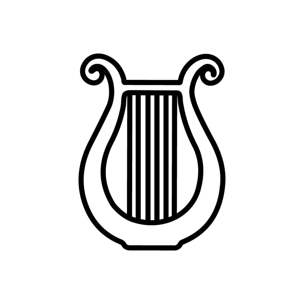 harp icoon vector. muziek- illustratie teken. orkest symbool of logo. vector