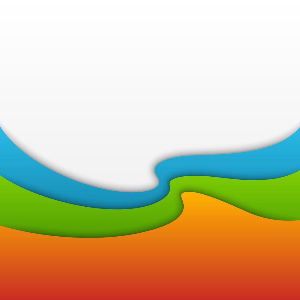 kleurrijk gelaagde abstract ontwerp met vloeiende curves vector