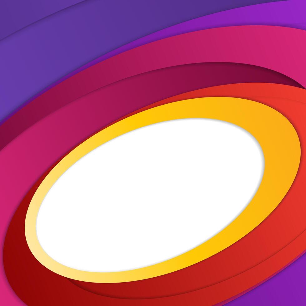 levendig abstract elliptisch ontwerp met kleurrijk lagen vector