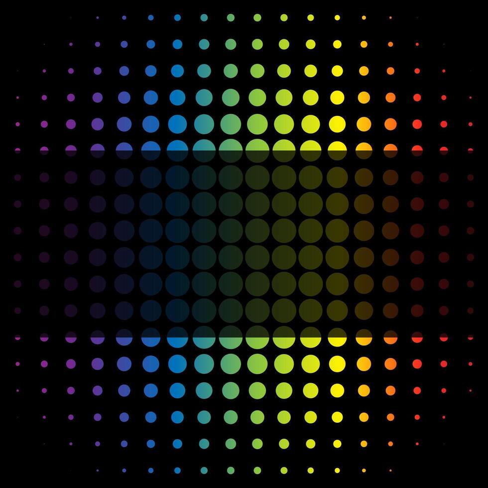 veelkleurig dots Aan zwart achtergrond vector