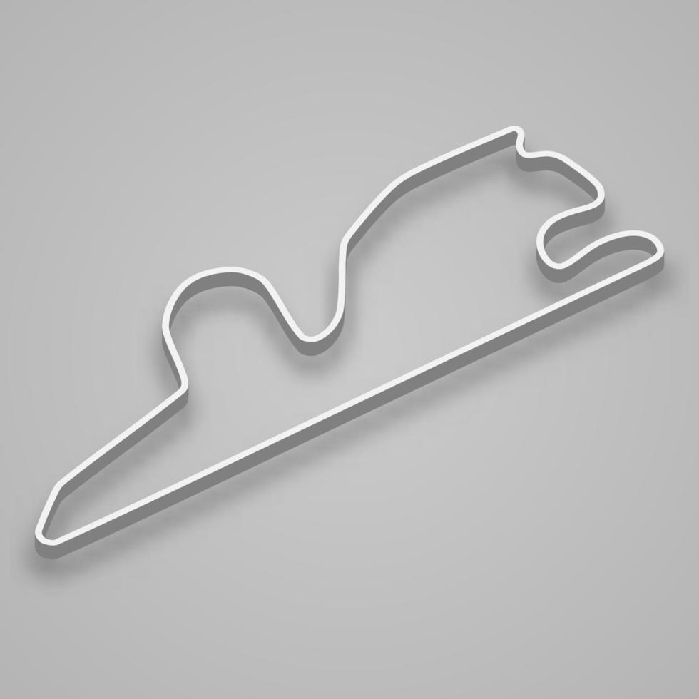 Fuji-circuit voor autosport en autosport. vector