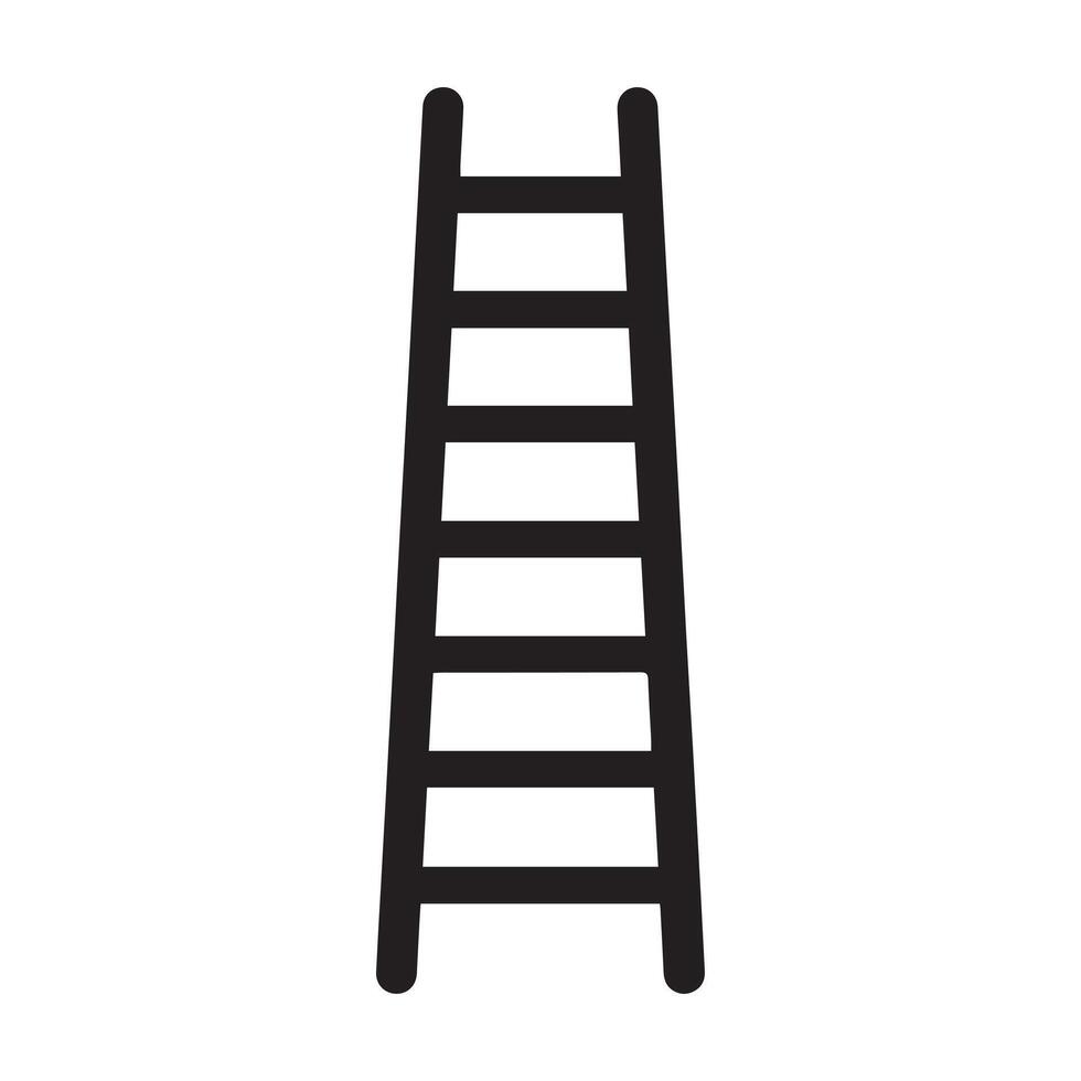 ladder icoon arbeider zwart vector achtergrond ontwerp.