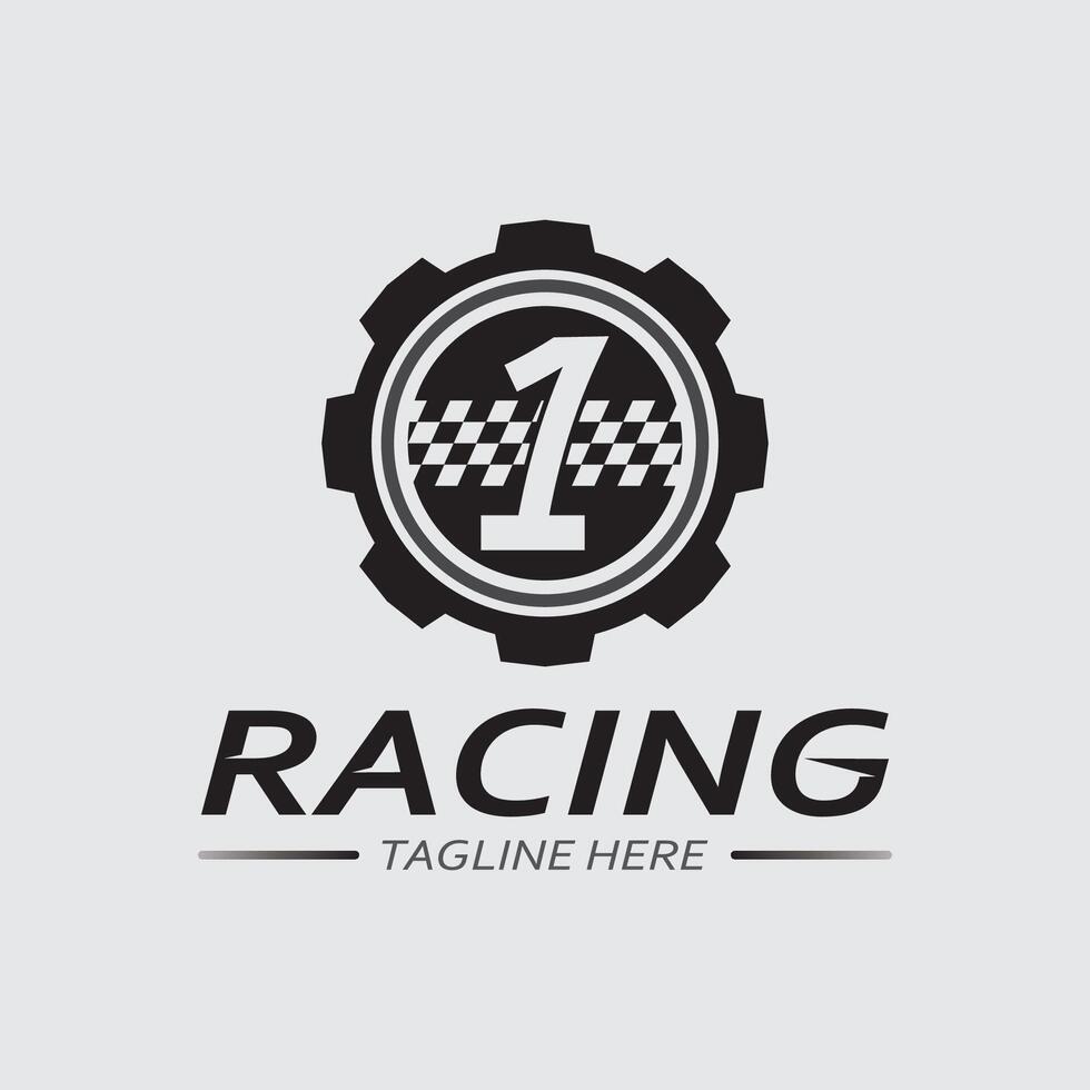 ras en snelheid logo icoon vector ras vlag racing illustratie logo ontwerp