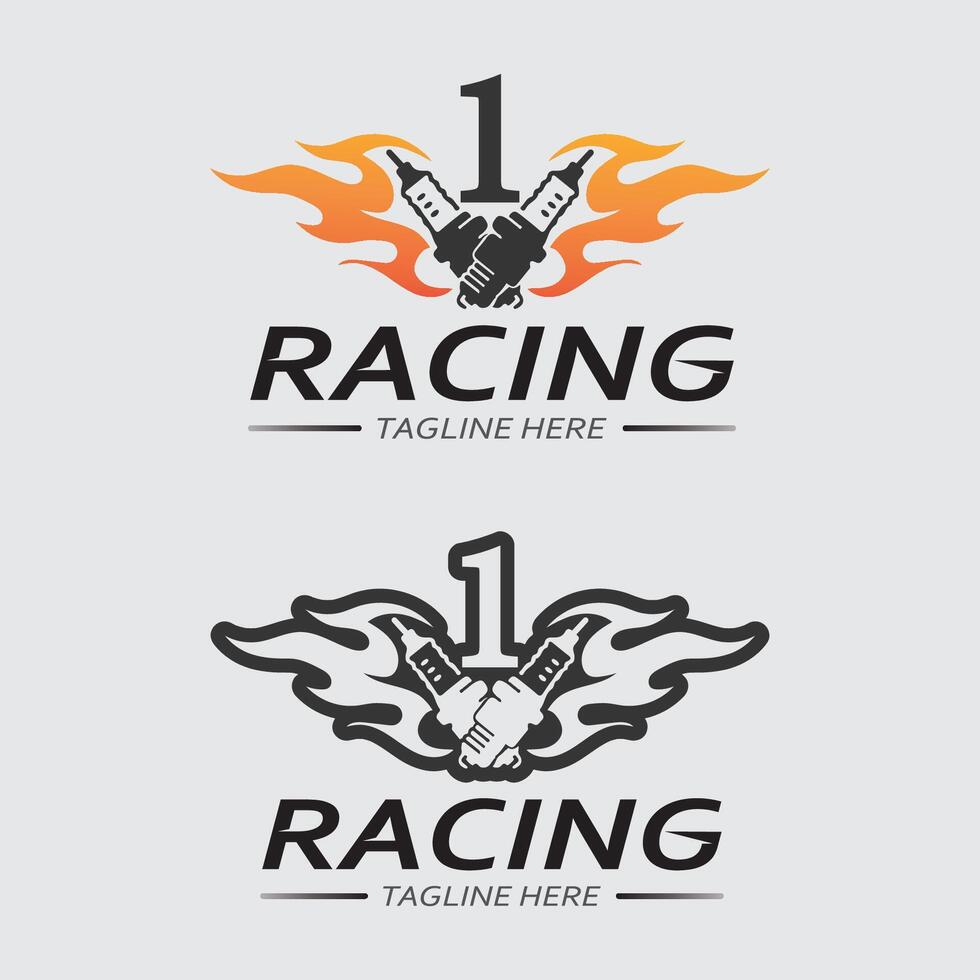 ras en snelheid logo icoon vector ras vlag racing illustratie logo ontwerp