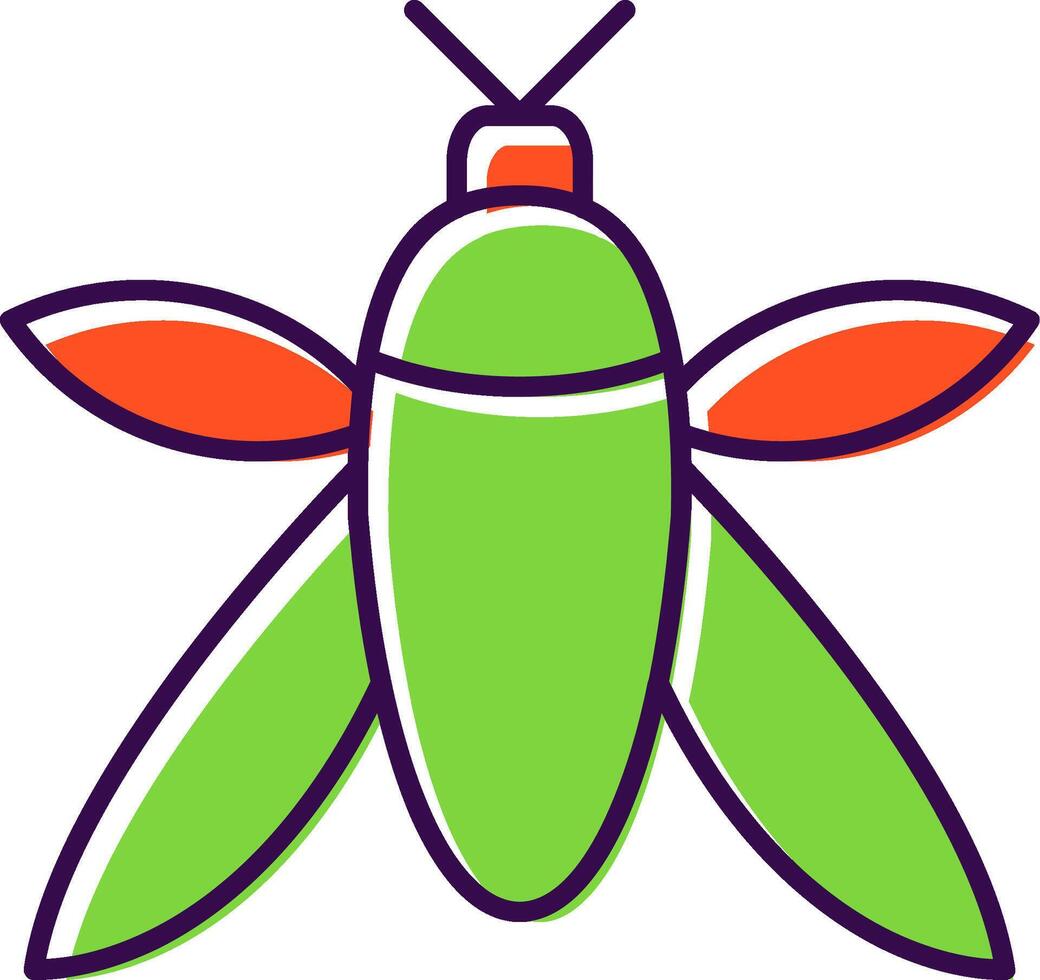 insect gevulde icoon vector
