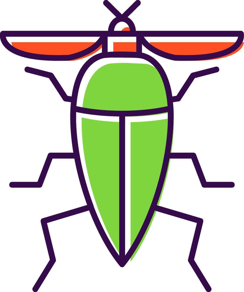 insect gevulde icoon vector