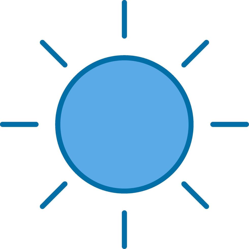zon gevulde blauw icoon vector