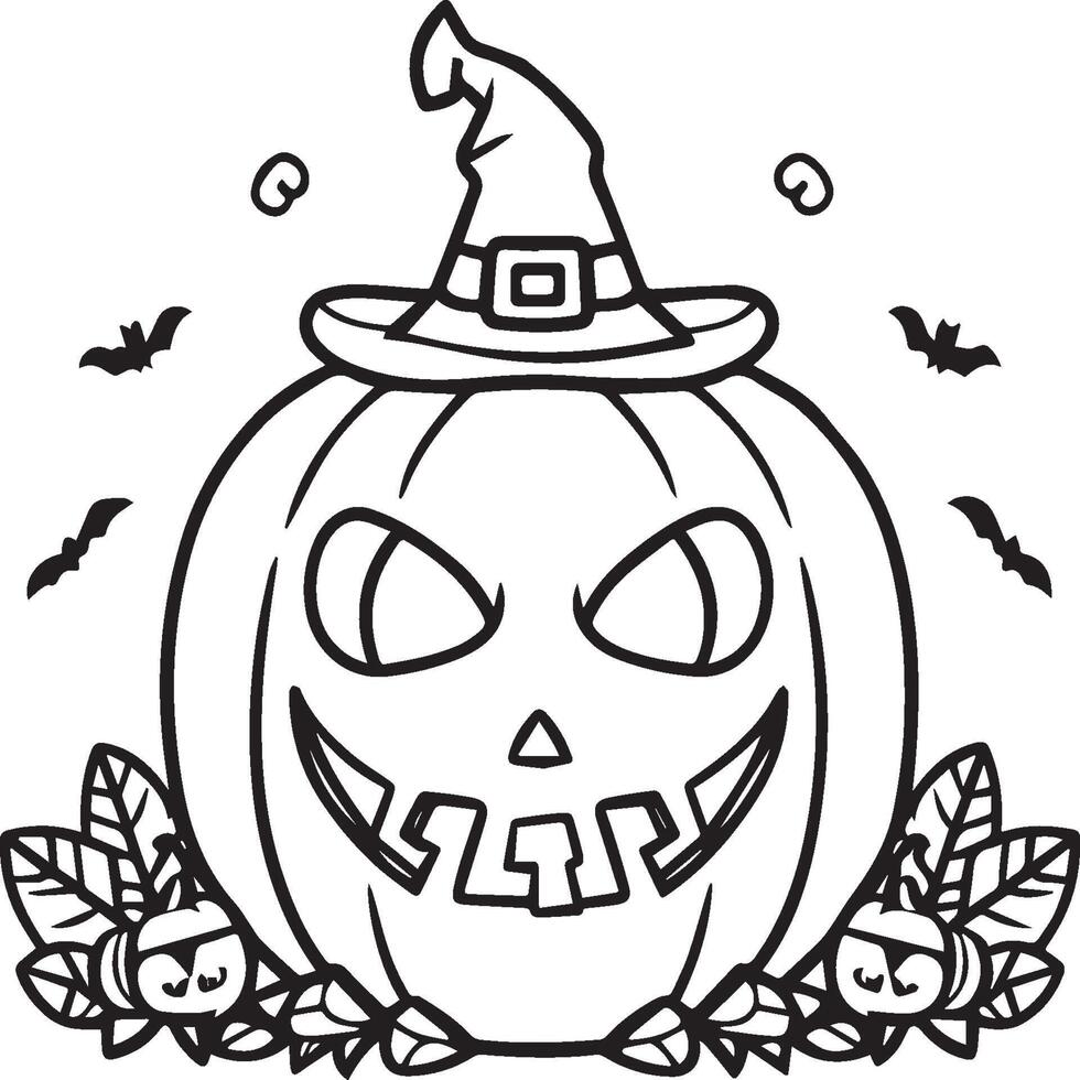 halloween kleur Pagina's. halloween schets vector
