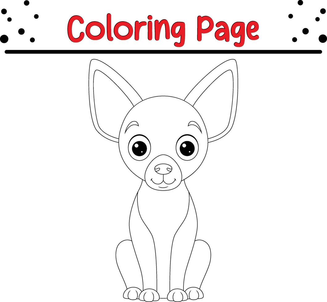 schattig hond kleur bladzijde voor kinderen vector