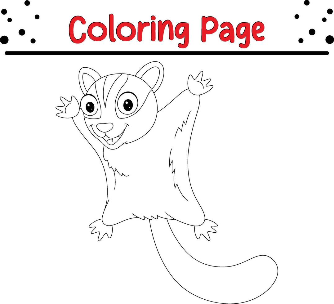 schattig eekhoorn kleur bladzijde voor kinderen. dier kleur boek vector