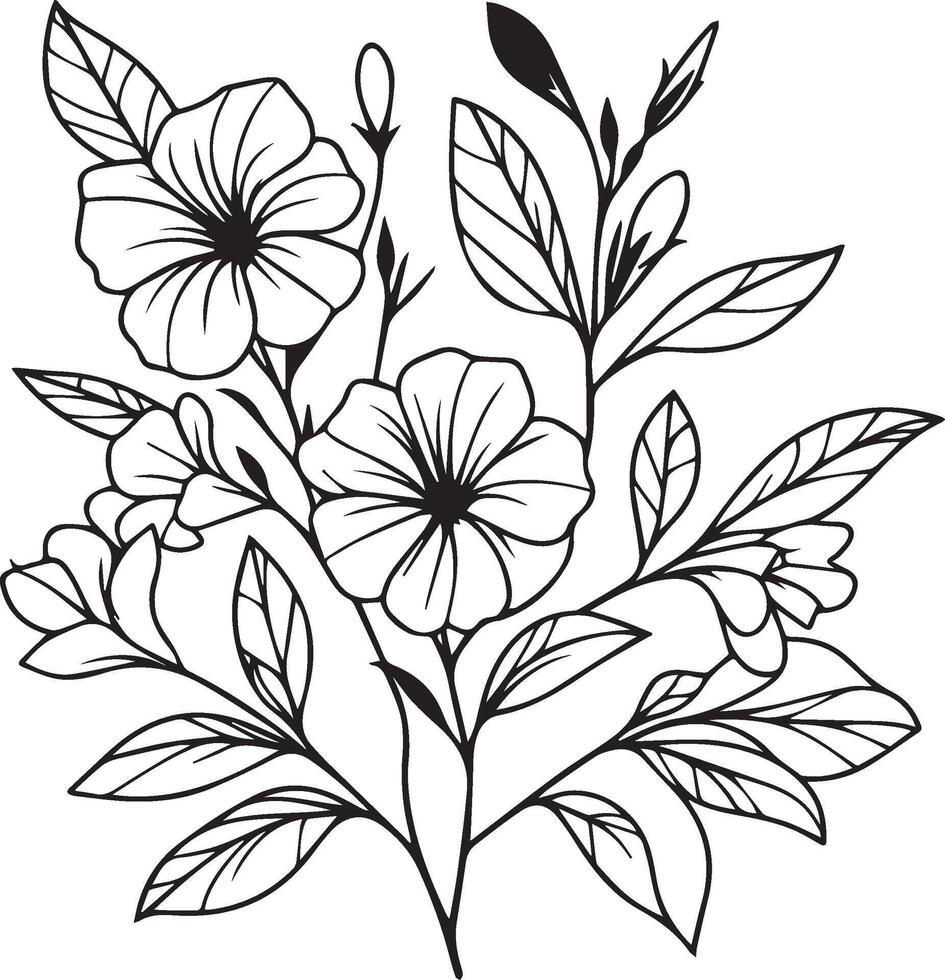 allamanda cathartica van bloem ontwerp voor kaart of afdrukken. hand geschilderd allamanda cathartica bloem illustratie geïsoleerd Aan wit, gegraveerde inkt kunst bloemen kleur Pagina's, en boeken voor afdrukken vector