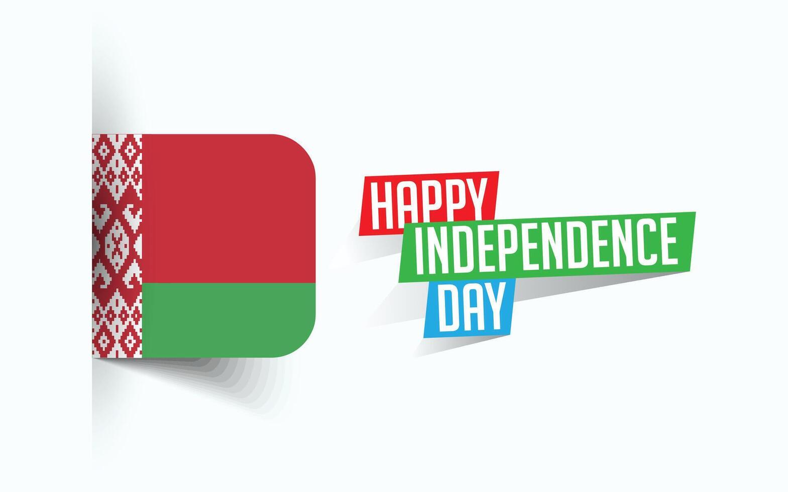 gelukkig onafhankelijkheid dag van Wit-Rusland vector illustratie, nationaal dag poster, groet sjabloon ontwerp, eps bron het dossier