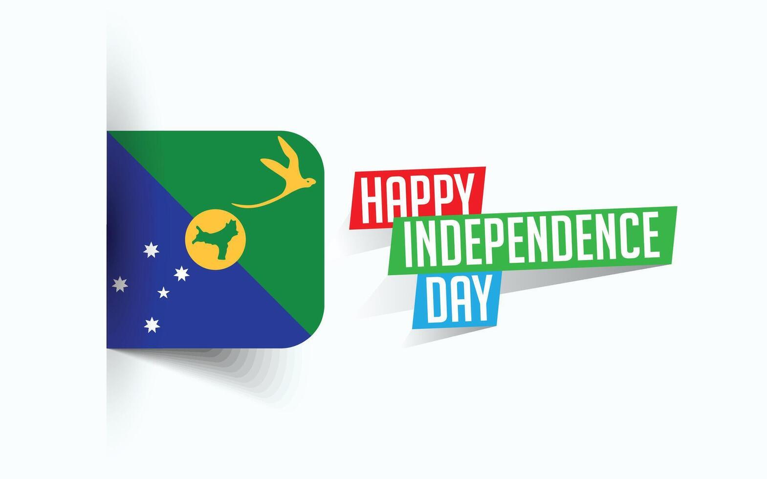 gelukkig onafhankelijkheid dag van Kerstmis eilanden vector illustratie, nationaal dag poster, groet sjabloon ontwerp, eps bron het dossier
