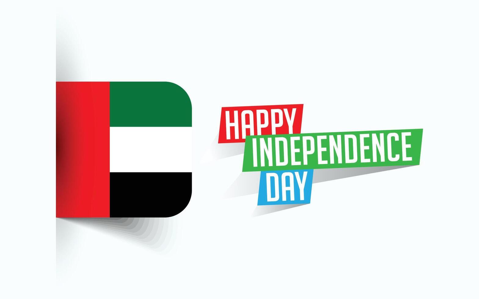 gelukkig onafhankelijkheid dag van Verenigde Arabisch emiraten vector illustratie, nationaal dag poster, groet sjabloon ontwerp, eps bron het dossier