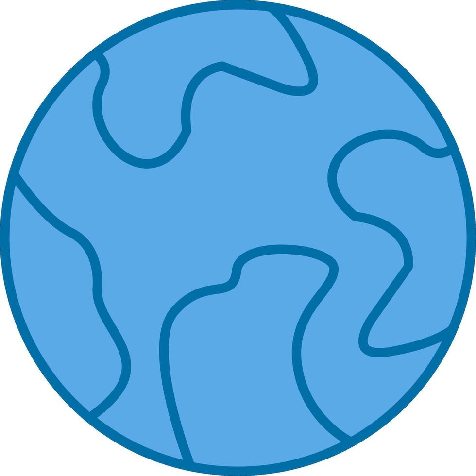 aarde gevulde blauw icoon vector