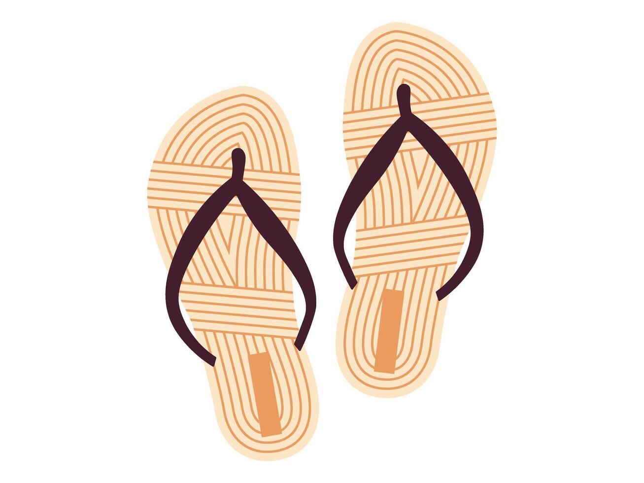 comfortabel zomer schoenen. paar- van slippers. vector strand glijbaan omdraaien flops in vlak stijl