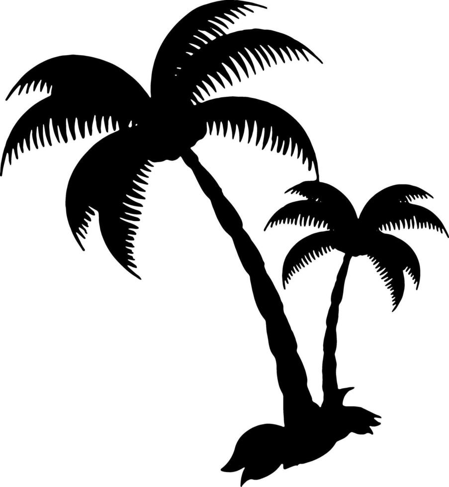 vector illustratie van palm kokosnoot boom logo