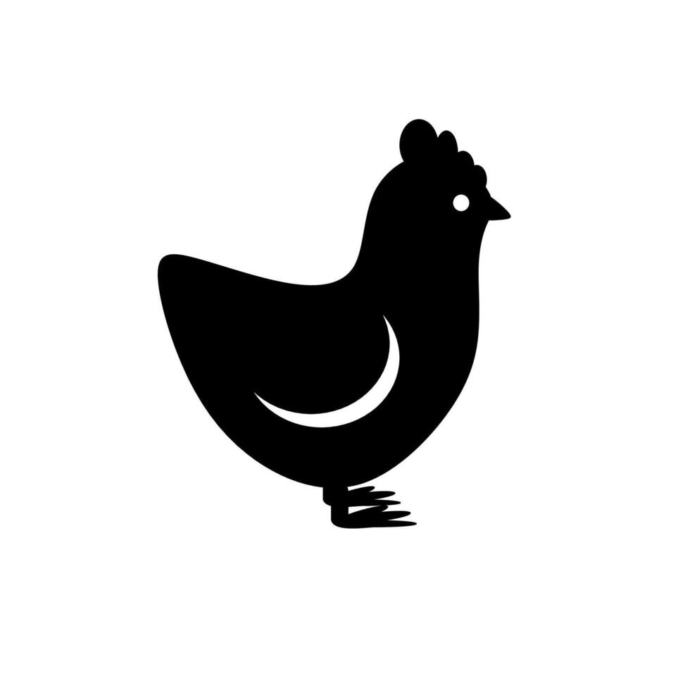 kip silhouet gevogelte logo vector