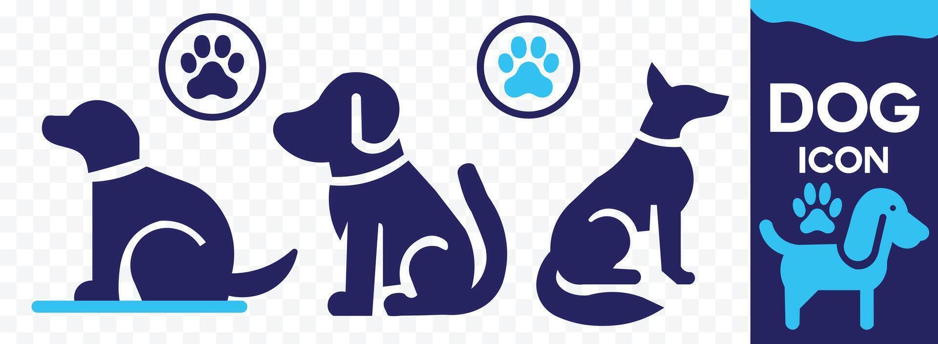 hond icoon ,hond voetafdrukken, vlak vector ,illustratie solide icoon reeks