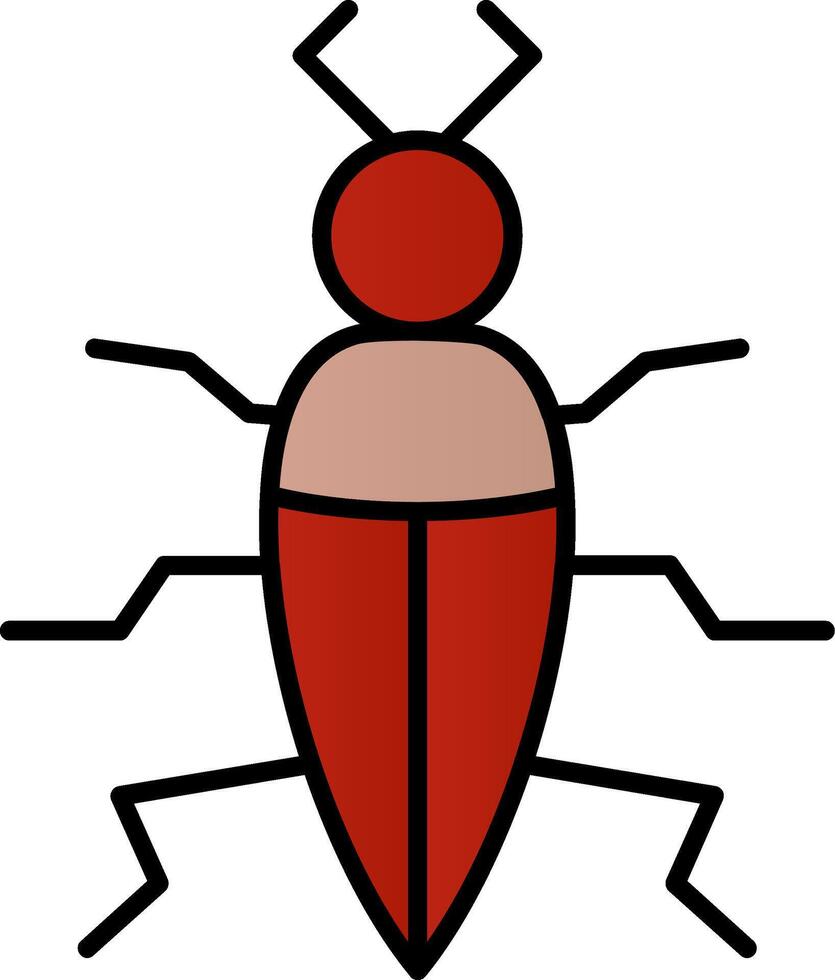 insect lijn gevulde helling icoon vector