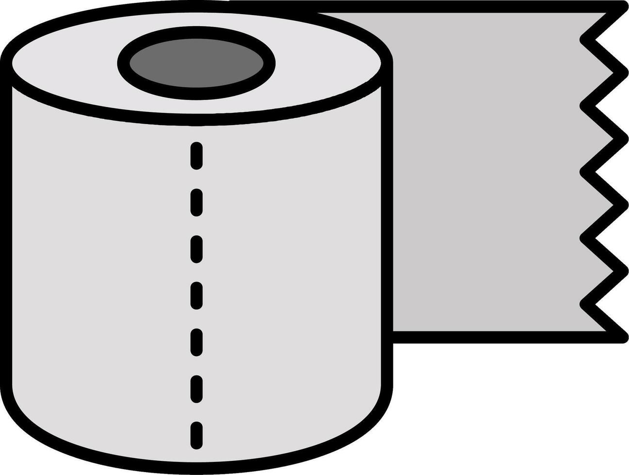 toilet papier lijn gevulde helling icoon vector