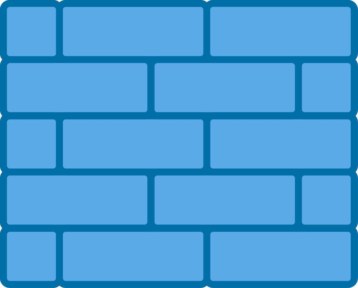 stenen muur gevulde blauw icoon vector