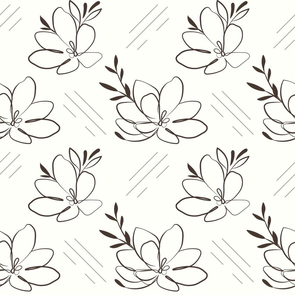 naadloos patroon, contour bloemen, bladeren en planten in pastel tinten. abstract achtergrond voor textiel, afdrukken. vector