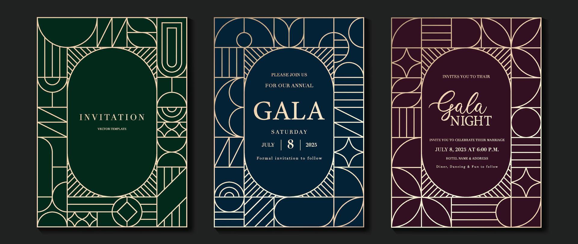 luxe uitnodiging kaart achtergrond vector. elegant klassiek antiek ontwerp, goud lijnen helling Aan groente, blauw en bruin achtergrond. premie ontwerp illustratie voor gala kaart, groots opening, kunst decoratie. vector