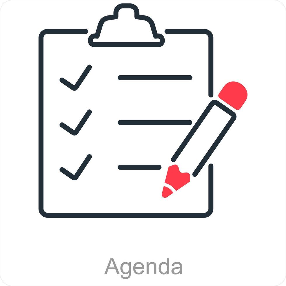 agenda en plan icoon concept vector