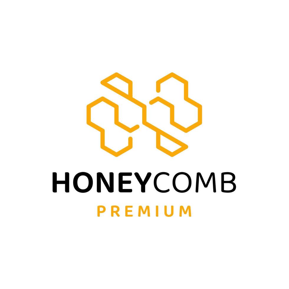 eerste brief h honingraat bij icoon logo vector illustratie