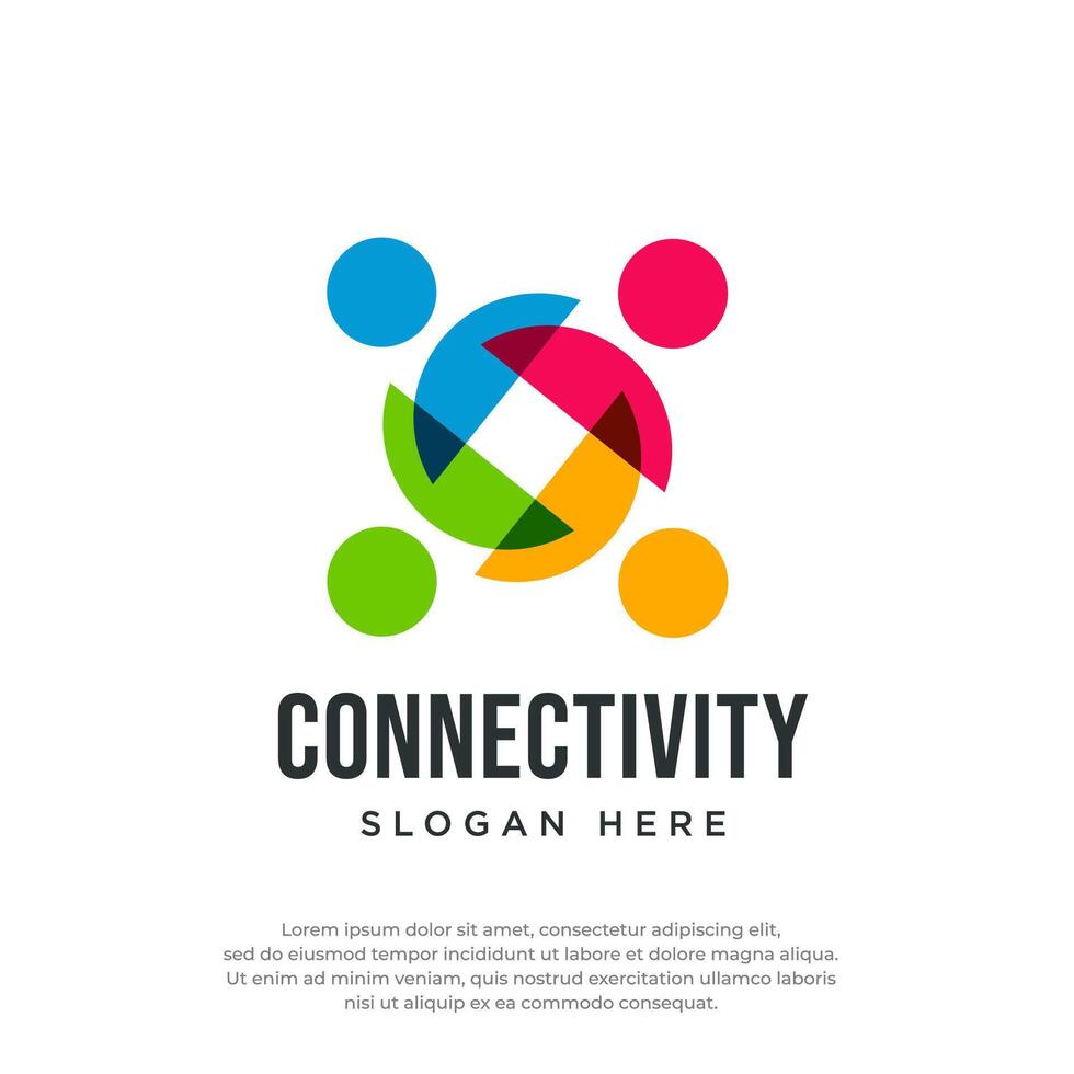 kleurrijk logo concept. mensen familie groep team icoon logo ontwerp vector