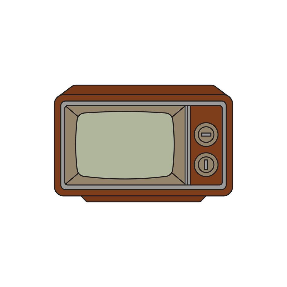 kinderen tekening tekenfilm vector illustratie retro TV icoon geïsoleerd Aan wit achtergrond