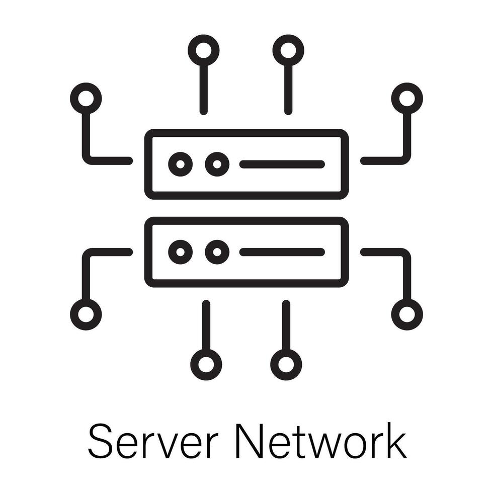 modieus server netwerk vector