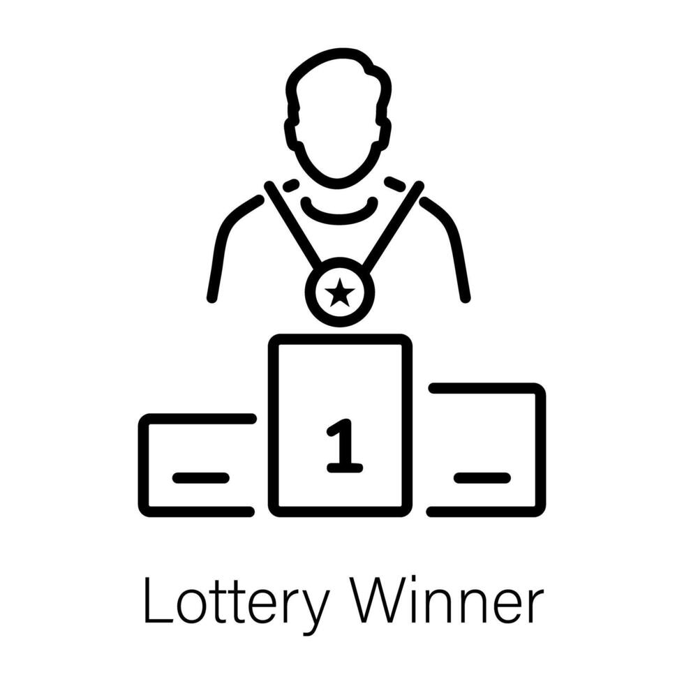 modieus loterij winnaar vector